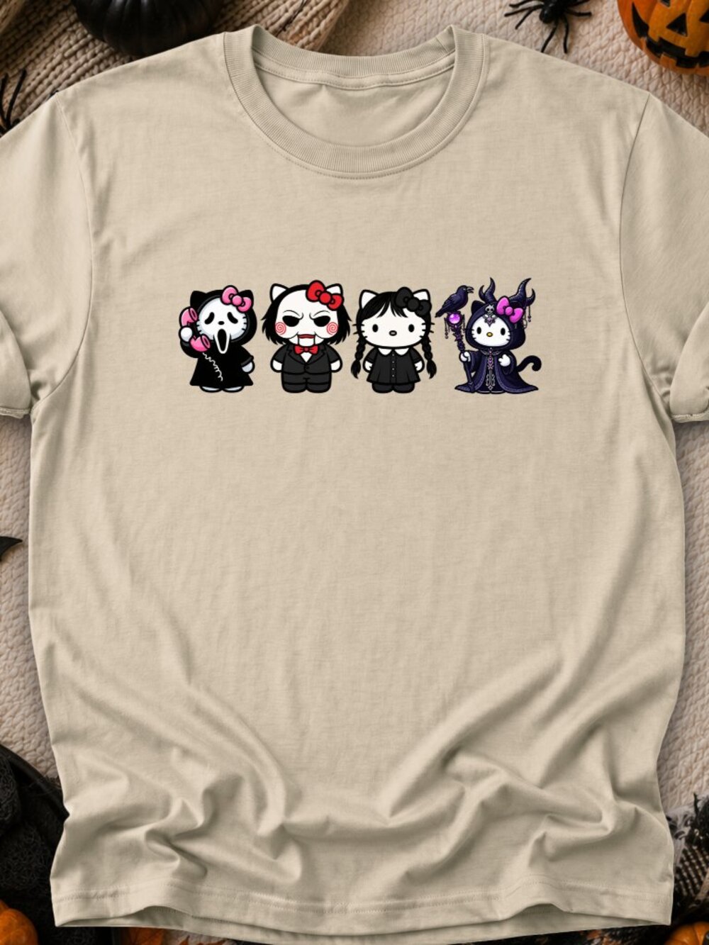Hello Kitty Halloween TShirt Graphic Tee Horror Movie Costumes Fall Autumn Cute